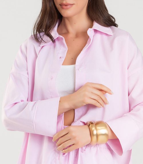 Camisa Feminina manga 7/8 Listrada Dianna Rosa