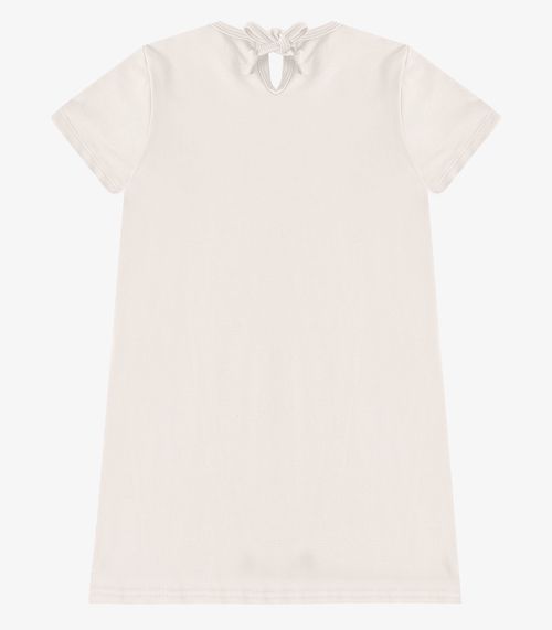 Vestido Feminino Infantil em Molecotton Select Bege