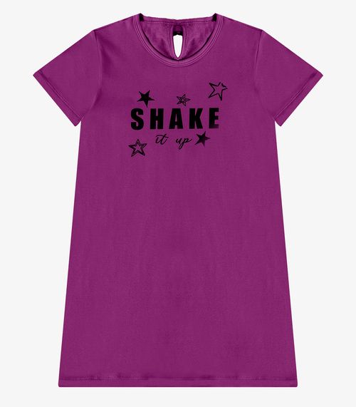 Vestido Feminino Infantil em Molecotton Select Roxo