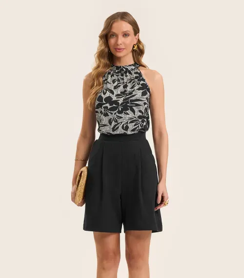 Regata Feminina em Viscotorcion Rovitex Preto