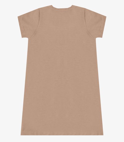 Vestido Feminino Infantil em Molecotton Select Marrom