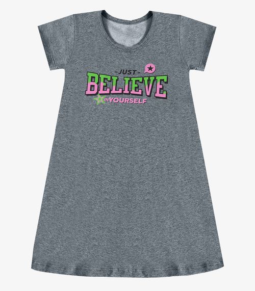 Vestido Infantil em Molecotton Select Cinza