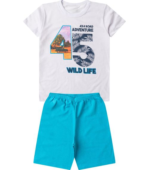 Conjunto Infantil Menino Básico Curto Select Branco