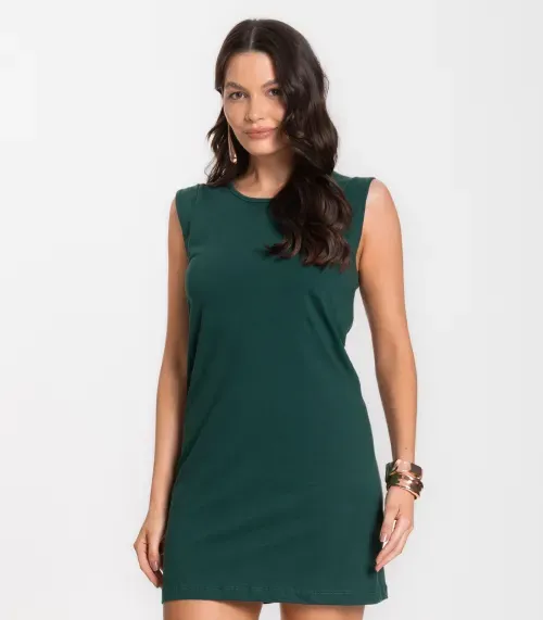 Vestido Liso Feminino Select Verde