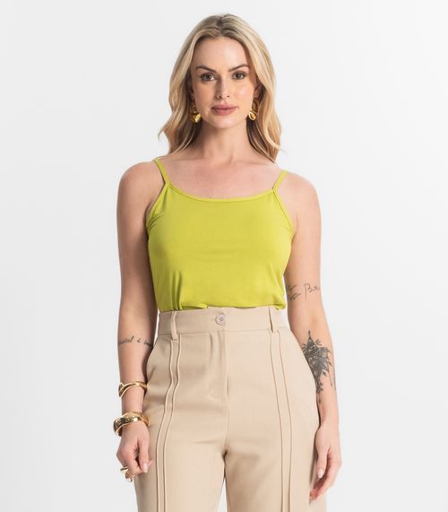 Blusa Feminina de Alças Básica Rovitex Verde