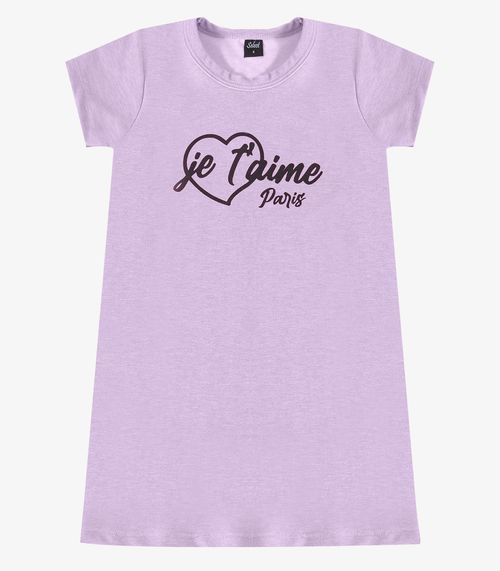 Vestido Feminino Infantil em Molecotton Select Roxo