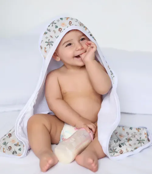 Toalha Com Capuz Bebê Vivaldi Verde