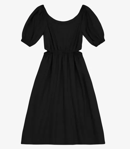 Vestido Juvenil Curto em Molecotton Minty Preto