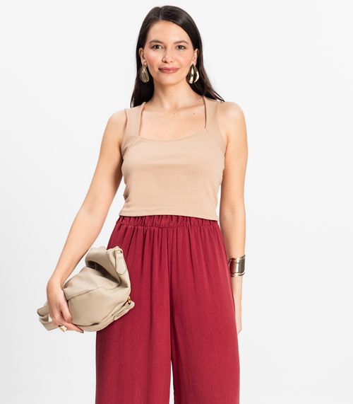 Cropped Feminino Select Marrom