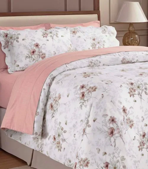 Kit Cobre Leito Matelassê Casal Appel Rosa