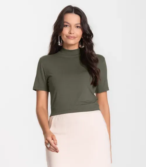 Blusa Cropped Feminina Select Verde