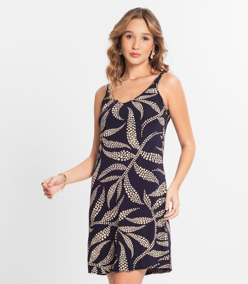 Vestido Estampado Rovitex Azul