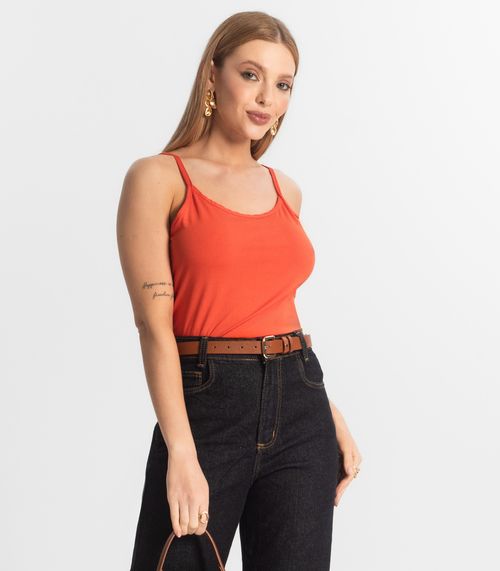 Blusa Feminina de Alças Básica Rovitex Vermelho