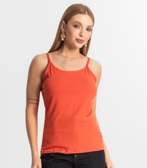 Blusa Feminina de Alças Básica Rovitex Vermelho