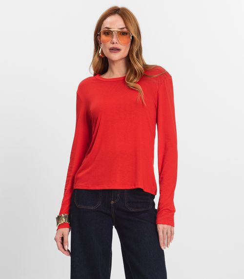 Blusa Manga Longa Select Laranja