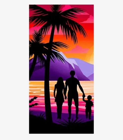 Toalha De Praia Estampada Toque Aveludado Rozac Roxo