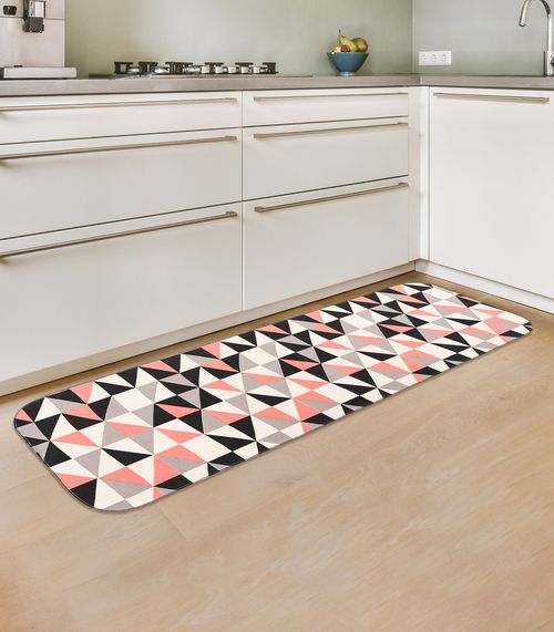 Tapete Cozinha Base Antiderrapante Tapetes Junior Rosa