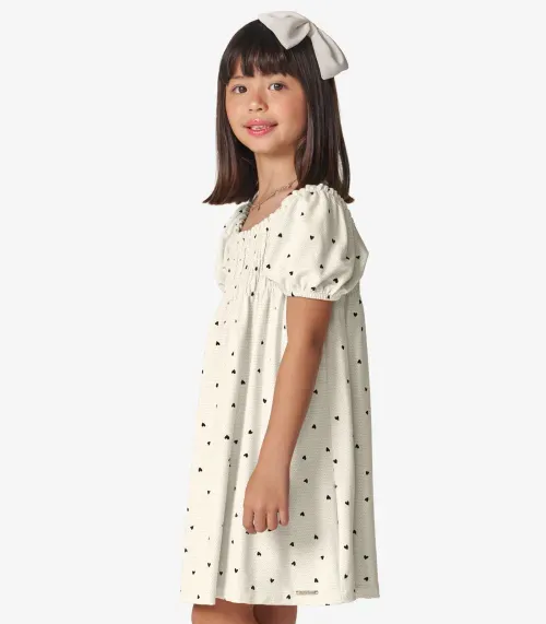 Vestido em Molecotton De Vicose Lurex Trick Nick Off White