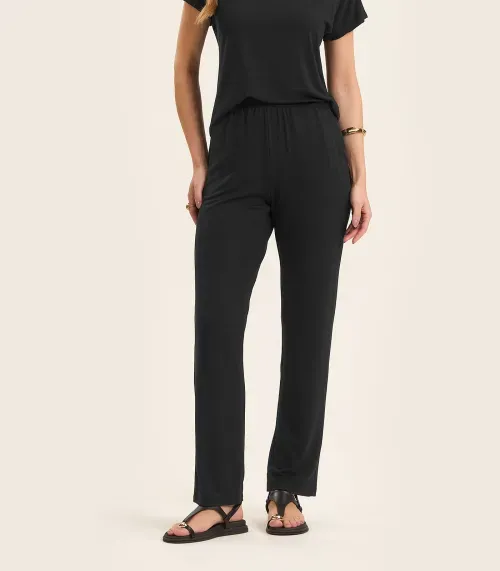 Calça Feminina em Molecotton de Viscose Rovitex Preto