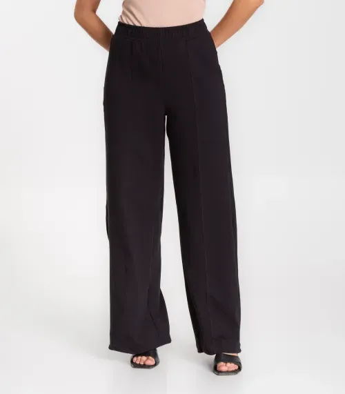 Calça Feminina Pantalona Infinita Cor Preto