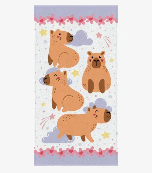 Toalha de Banho Infantil Estampada Lepper Roxo