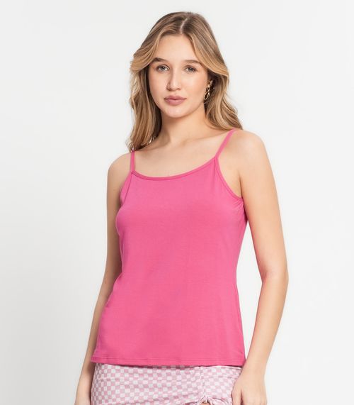 Blusa Feminina de Alças Básica Rovitex Rosa
