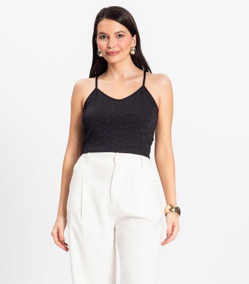 Blusa de alça Infinita Cor Preto