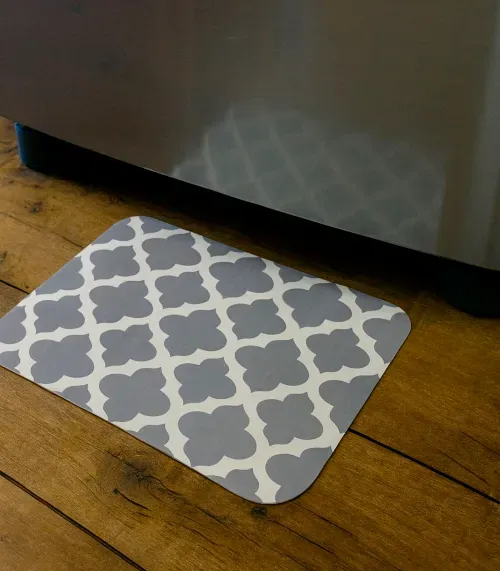 Tapete Cozinha Base Antiderrapante Tapetes Junior Cinza