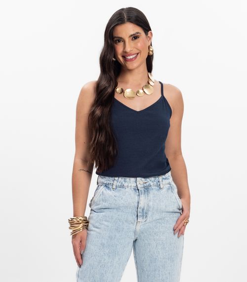 Blusa de Alça Infinita Cor Azul