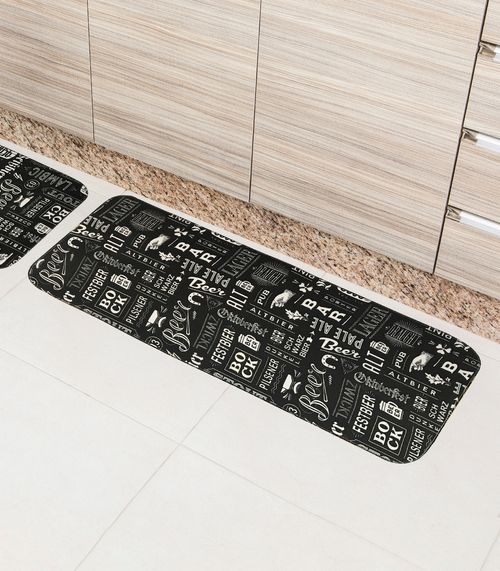 Tapete Cozinha Base Antiderrapante Tapetes Junior Preto
