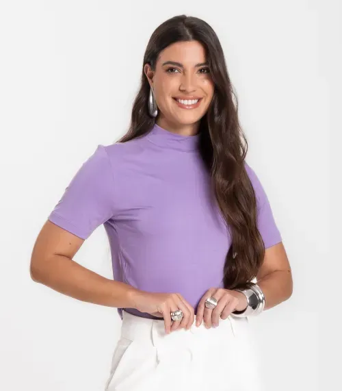 Blusa Cropped Feminina Select Roxo