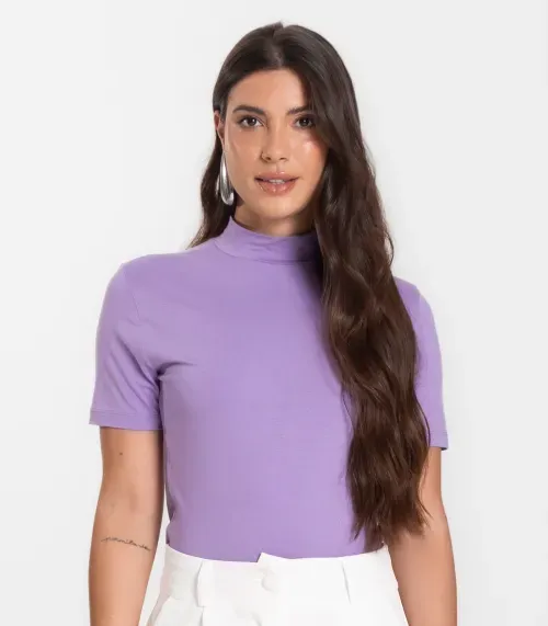 Blusa Cropped Feminina Select Roxo