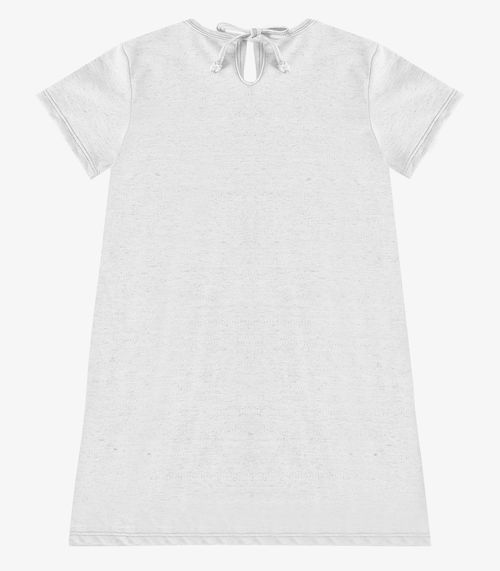 Vestido Infantil em Moletinho Maquenetado Select Bege