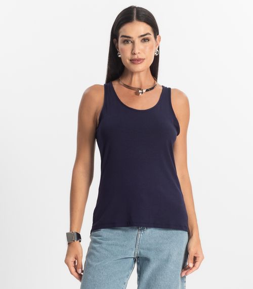 Regata Feminina Básica em Viscotorcion Rovitex Azul