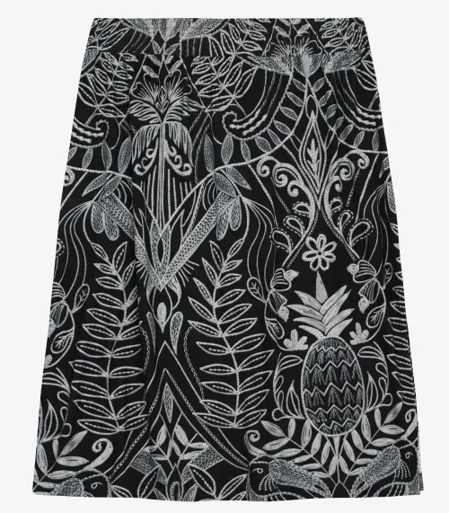 Saia Midi Feminina Plus Size Secret Glam Preto