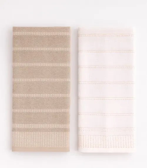 Kit Pano De Copa Cozinha Atlantica Bege