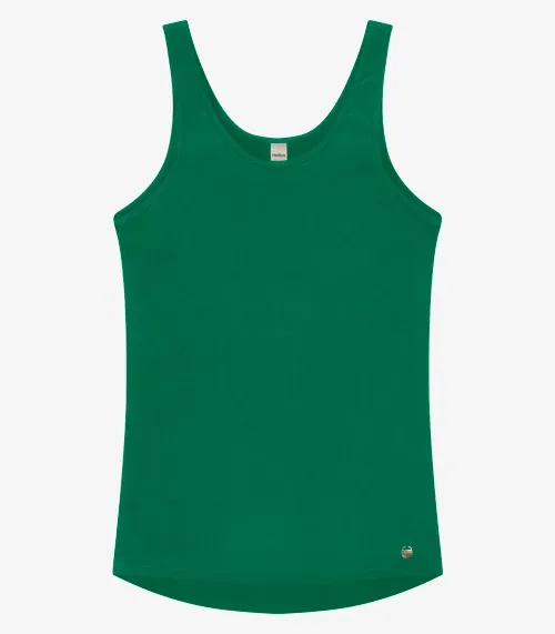 Regata Feminina Básica em Viscotorcion Rovitex Verde