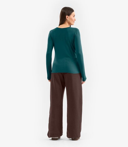 Calça Feminina em Moletom Rovitex Marrom