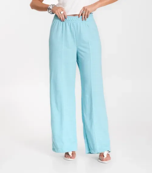 Calça Feminina Pantalona Infinita Cor Azul