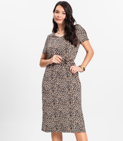 Vestido Midi Feminino Select Bege