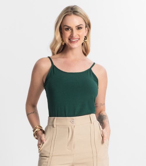 Blusa Feminina de Alças Básica Rovitex Verde