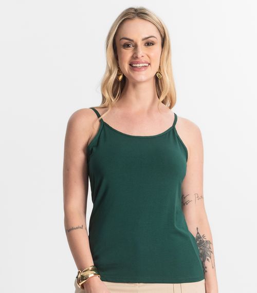 Blusa Feminina de Alças Básica Rovitex Verde