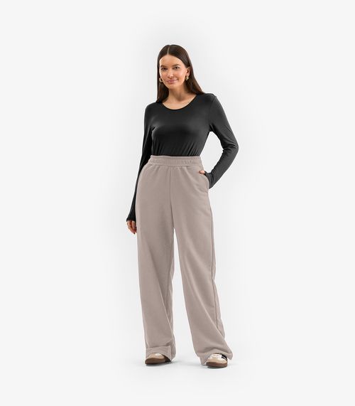 Calça Feminina em Moletom Rovitex Cinza