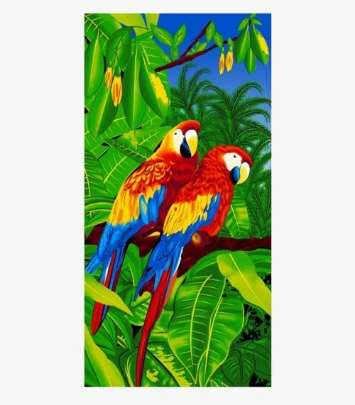 Toalha De Praia Estampada Toque Aveludado Rozac Verde