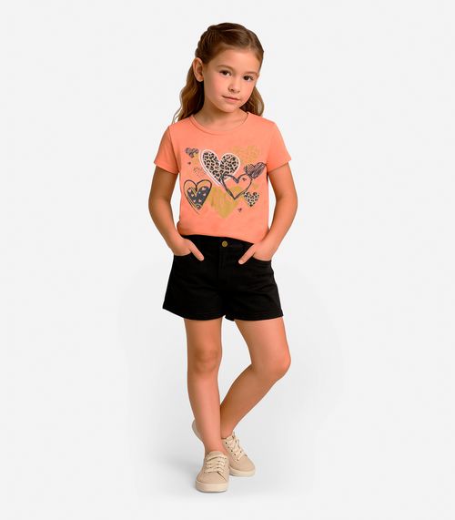 Conjunto Infantil Blusa Com Shorts Rovi Kids Rosa