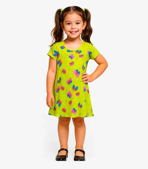 Vestido Feminino Infantil Select Verde
