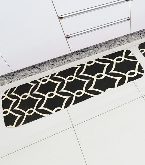 Tapete Cozinha Base Antiderrapante Tapetes Junior Preto