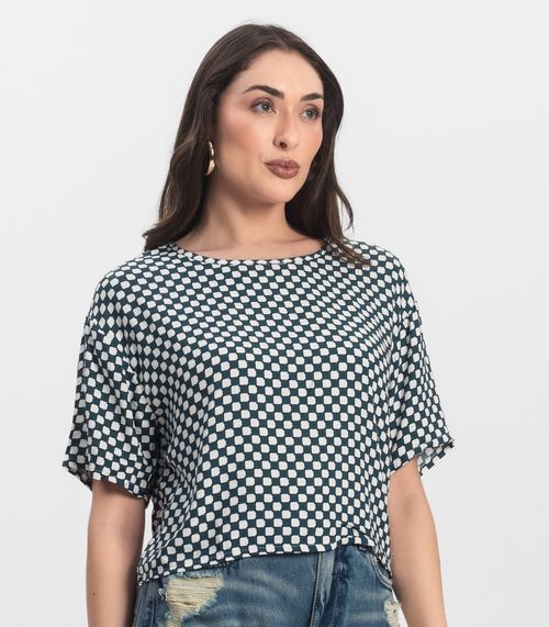Blusa Feminina Estampada Infinita Cor Verde