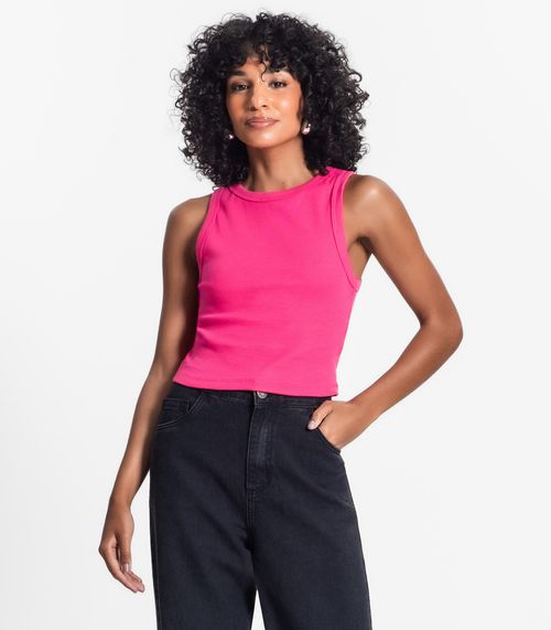 Regata Cropped Feminina Ribana Rovitex Rosa