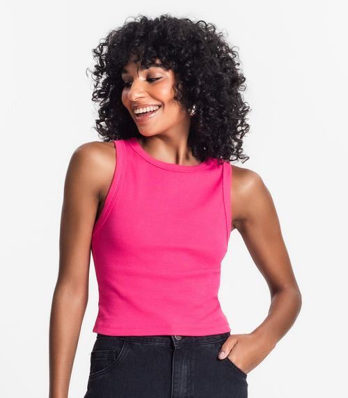 Regata Cropped Feminina Ribana Rovitex Rosa